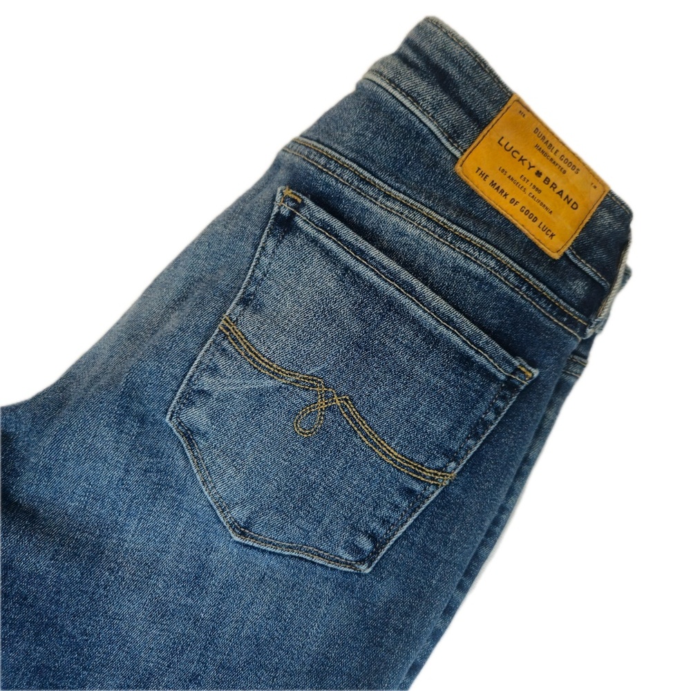 Lucky Brand Lolita Skinny Jeans Womens 4/27 Distressed Stretch Denim Blue Pants - Picture 3 of 10